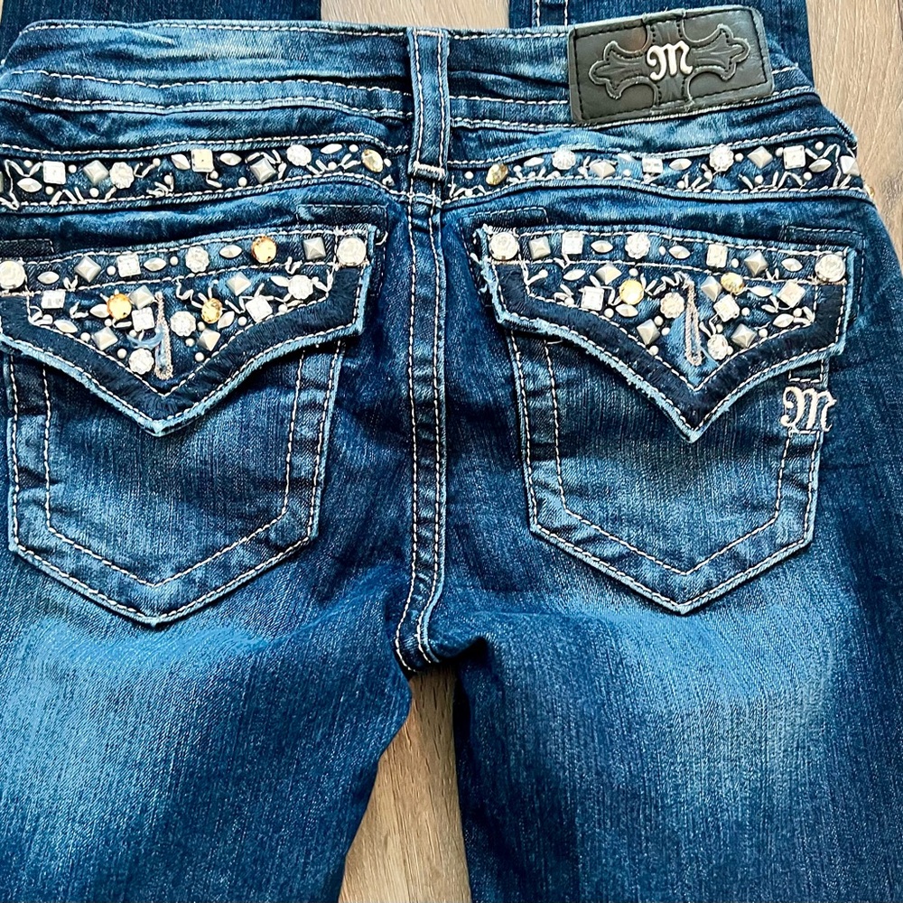 Miss Me Dark Blue Embellished Jeans